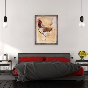 Tablou inramat - Mark Adlington - Gaina in picioare, 70 x 90 cm - Img 2