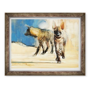 Tablou inramat - Mark Adlington - Hienele cu dungi, 70 x 90 cm