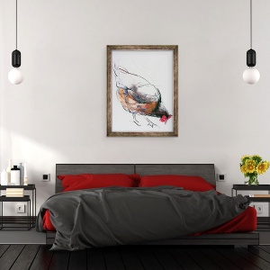 Tablou inramat - Mark Adlington - Hranire Gaina, Trasierra, 60 x 80 cm - Img 3