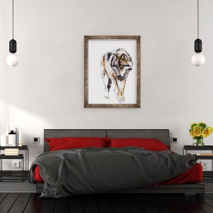 Tablou inramat - Mark Adlington - Lupul european, 60 x 80 cm - Img 3