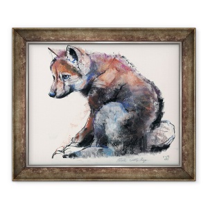 Tablou inramat - Mark Adlington - Polonez Wolf Pup, 70 x 85 cm