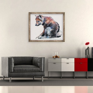 Tablou inramat - Mark Adlington - Polonez Wolf Pup, 70 x 85 cm - Img 2