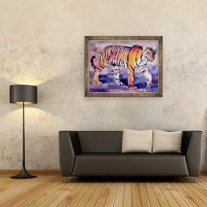 Tablou inramat - Mark Adlington - Tigroaica, Khana, India, 70 x 90 cm - Img 2