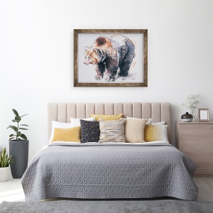 Tablou inramat - Mark Adlington - Ursul brun european, 60 x 80 cm - Img 3