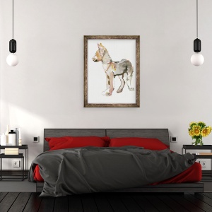 Tablou inramat - Mark Adlington - Waggle Arabian Wolf Pup, 2011, 70 x 90 cm - Img 3