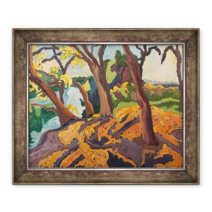 Tablou inramat - Marta Martonfi-Benke - imbatranire copaci, 50 x 60 cm