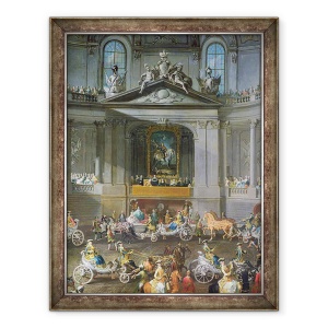 Tablou inramat - Martin II Mytens - Scoala de Calarie de Iarna I, 60 x 80 cm
