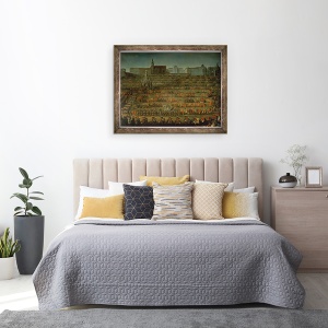 Tablou inramat - Martin II Mytens - Sosirea Isabellei de Parma cu ocazia nuntii sale cu Joseph al II-lea, detaliu II, 60 x 80 cm - Img 3