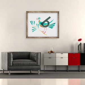 Tablou inramat - Mary Kuper - b este pentru pasare, 50 x 60 cm - Img 2