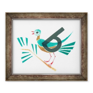 Tablou inramat - Mary Kuper - b este pentru pasare, 70 x 85 cm