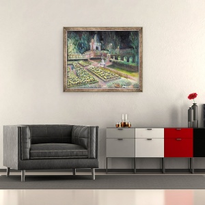 Tablou inramat - Mary Kuper - Gradina de flori, 50 x 60 cm - Img 2