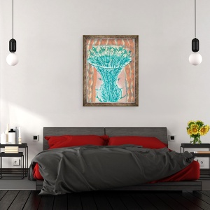 Tablou inramat - Mary Kuper - Vaza si fete, 70 x 90 cm - Img 3