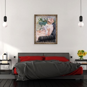 Tablou inramat - Mary Stevenson Cassatt - Ceasca de ceai, 70 x 90 cm - Img 3