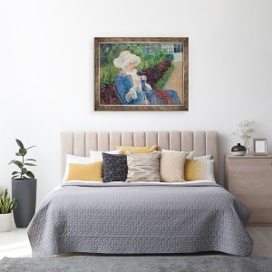 Tablou inramat - Mary Stevenson Cassatt - Lydia crosetat in gradina la Marly, 60 x 80 cm - Img 3