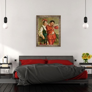 Tablou inramat - Master of Harlem - Femeia si arbaleta, 60 x 80 cm - Img 3