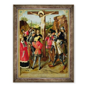 Tablou inramat - Master of the Gathering of the Manna - The Crucifixion, 60 x 80 cm