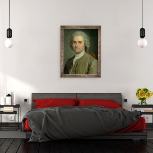 Tablou inramat - Maurice Quentin de la Tour - Jean-Jacques Rousseau 1712-78, 60 x 80 cm - Img 3