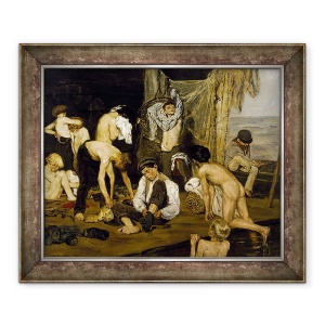 Tablou inramat - Max Liebermann - inotatori, 50 x 60 cm