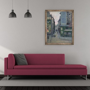 Tablou inramat - Maxime Emile Louis Maufra - Locul Saint Andre des Arts, Rue Suger, 50 x 60 cm - Img 2