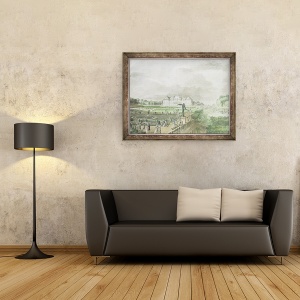 Tablou inramat - Meunier - Castelul si gradina Sceaux, 70 x 90 cm - Img 2