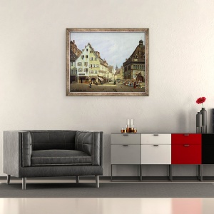 Tablou inramat - Michel Hertrich - Place du Marche-aux-fructe, Colmar, 50 x 60 cm - Img 2