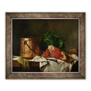 Tablou inramat - Michel-Honore Bounieu - Preparate pentru o tocana, 50 x 60 cm