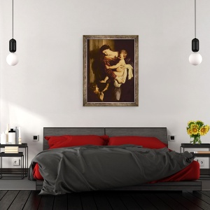 Tablou inramat - Michelangelo Merisi da Caravaggio - Detaliu al Madonnei Pelerinilor, 60 x 80 cm - Img 3