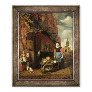 Tablou inramat - Michiel van Musscher - Olandeza gen Scena, 50 x 60 cm