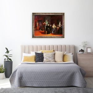 Tablou inramat - Mikhail Konstantinovich Klodt - Marina Mniszech arestata cu un preot, 60 x 80 cm - Img 3
