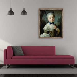Tablou inramat - Nathaniel Dance-Holland - Portretul Printesei Charlotte Sophia 1744-1818, sotia regelui George al III-lea, 50 x 60 cm - Img 2