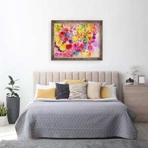 Tablou inramat - Neela Pushparaj - garoafe rosii, 70 x 90 cm - Img 3