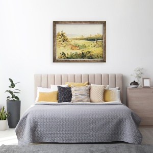 Tablou inramat - Newton Fielding - Iepurele intr-un peisaj, 70 x 90 cm - Img 3