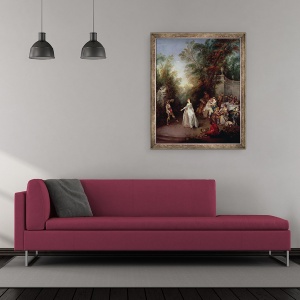 Tablou inramat - Nicolas Lancret - Un ospat, 50 x 60 cm - Img 2