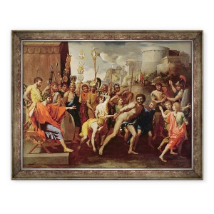 Tablou inramat - Nicolas Poussin - Camillus si invatatorul din Falerii, 70 x 90 cm