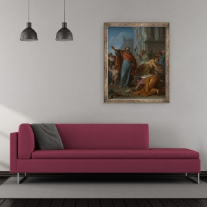 Tablou inramat - Noel-Nicholas Coypel - Miracolele Sfantului Iacob cel Mare, 50 x 60 cm - Img 2