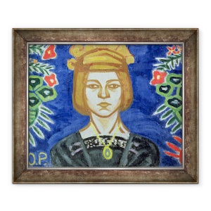 Tablou inramat - Olga Vladimirovna Rozanova - Autoportret, 70 x 85 cm