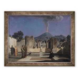 Tablou inramat - Paul Alfred de Curzon - Vis in ruinele din Pompei, 60 x 80 cm