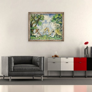 Tablou inramat - Paul Cezanne - Batalia iubirii, 50 x 60 cm - Img 2