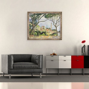 Tablou inramat - Paul Cezanne - Marea la lEstaque, 50 x 60 cm - Img 2