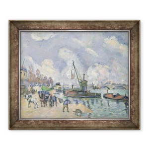 Tablou inramat - Paul Cezanne - Quai de Bercy, Paris, 50 x 60 cm