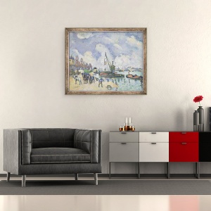 Tablou inramat - Paul Cezanne - Quai de Bercy, Paris, 50 x 60 cm - Img 2