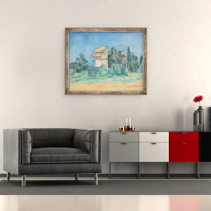 Tablou inramat - Paul Cezanne - Turnul Porumbeilor de la Bellevue, 50 x 60 cm - Img 2