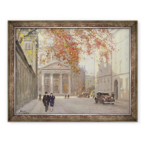 Tablou inramat - Paul Fischer - O strada in Copenhaga, 60 x 80 cm