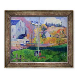 Tablou inramat - Paul Gauguin - Bretania Peisaj - Moara David, 50 x 60 cm