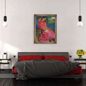 Tablou inramat - Paul Gauguin - Faaturuma Melancholic, 70 x 90 cm - Img 3