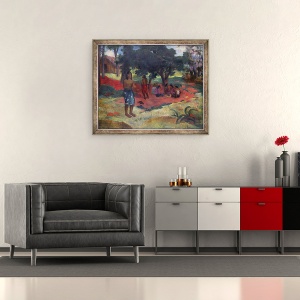 Tablou inramat - Paul Gauguin - Parau Parau Cuvinte soptite, 50 x 60 cm - Img 2
