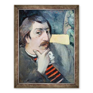 Tablou inramat - Paul Gauguin - Portretul Artistului cu Idolul, 70 x 90 cm