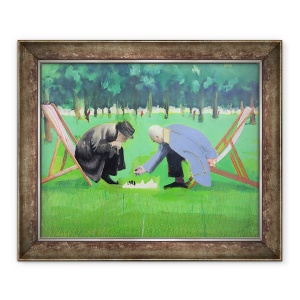 Tablou inramat - Paul Powis - Jucatori de sah, 70 x 85 cm