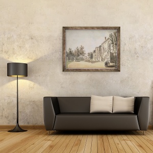 Tablou inramat - Paul Sandby - Casa Chiswick, 70 x 90 cm - Img 2