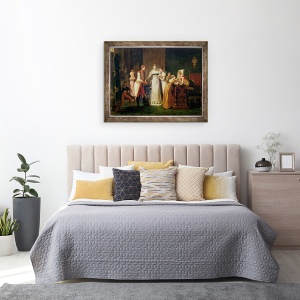 Tablou inramat - Pauline Auzou - Marie-Louise 1791-1847 din Austria Licitand adio familiei sale la Viena, 13 martie 1810, 60 x 80 cm - Img 3